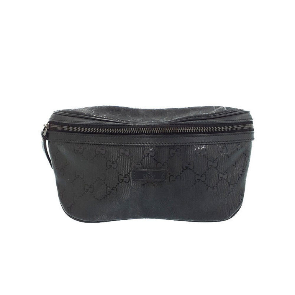 Gucci Crossbody Bum Bag Black GG Belt Imprime Body - Picture 2 of 9